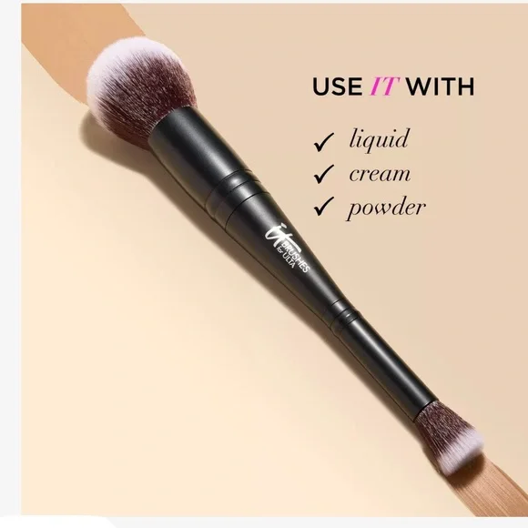 IT Cosmetics Dual-Ended Makeup Brush - Silver and White - Picture 7 of 11